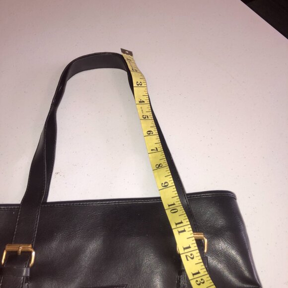 Vintage Guess Black Bucket Tote Shoulder Bag Purse - Picture 6 of 11